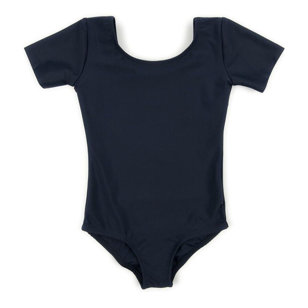 Leveret Girl Leotard Basic Short Sleeve Ballet Dance Leotard Kids, Toddler Large
